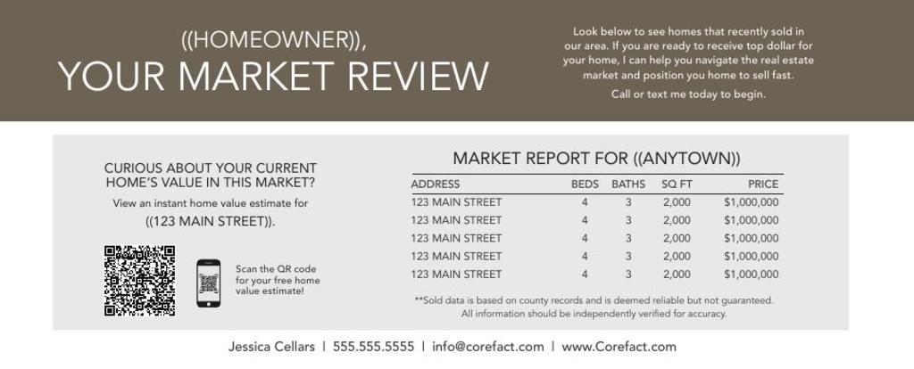 Corefact Market Update Postcard <br> Home Estimate QR Code - Imagine (Manual) Corefact Market Update Postcard <br> Home Estimate QR Code - Imagine (Manual)