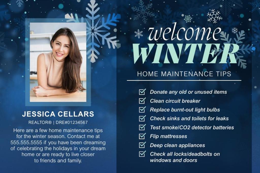 Corefact Seasonal Postcard <br> Winter Home Maintenance Tips Corefact Seasonal Postcard <br> Winter Home Maintenance Tips