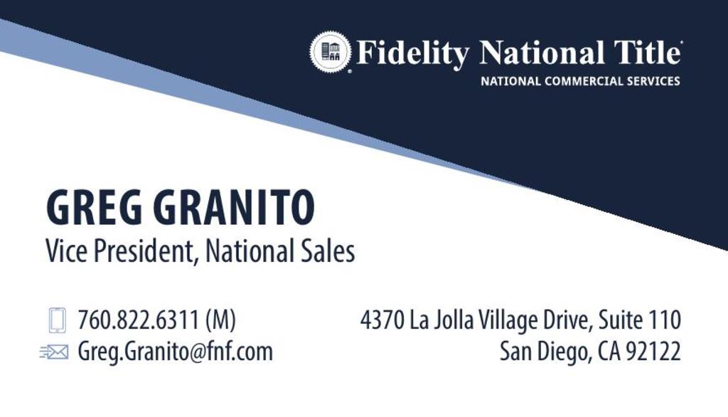 Greg Granito- 2025 Business Card 