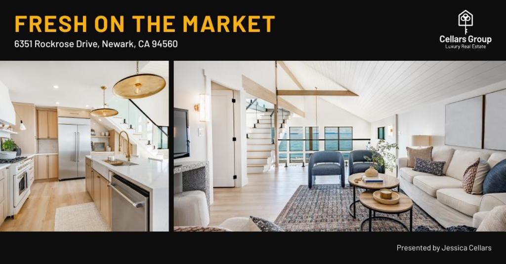 Foil & Varnish Postcard - Holographic Foil - Just Listed - 2 Photos - Black