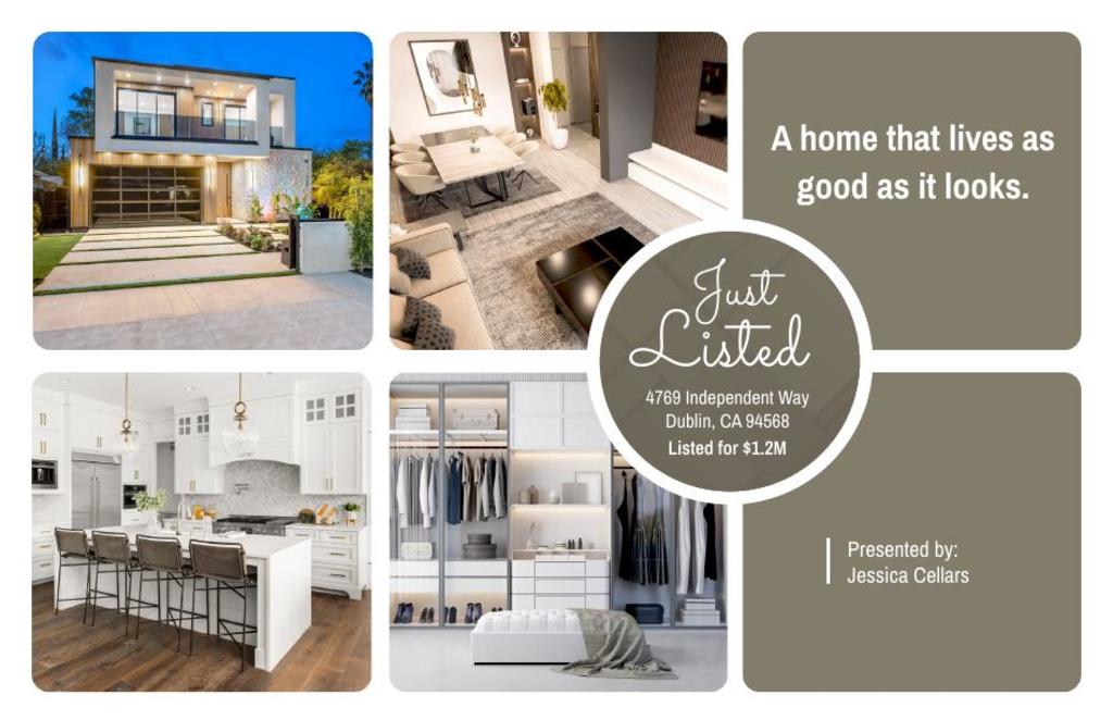 Just Listed Postcard - Inspired Living - Four Photos  02