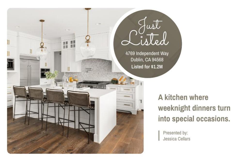 Just Listed Postcard - Inspired Living - One Photo  01