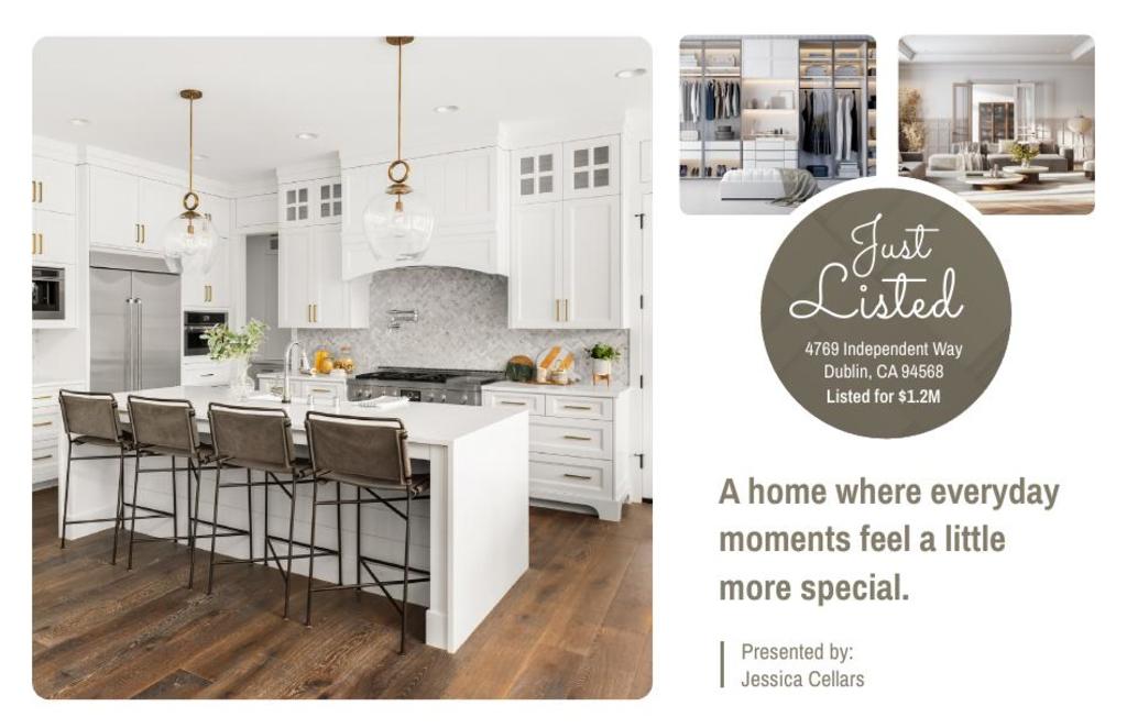 Just Listed Postcard - Inspired Living - Three Photo  01