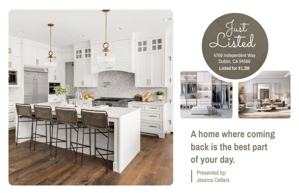 Just Listed Postcard - Inspired Living - Three Photo  02