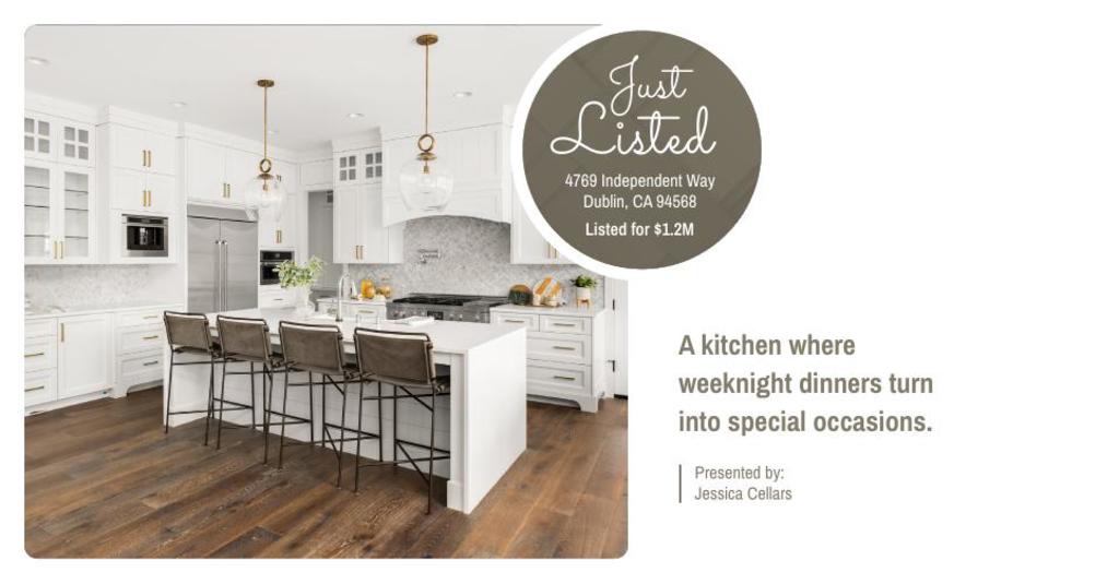Just Listed Postcard - Inspired Living - One Photo  01