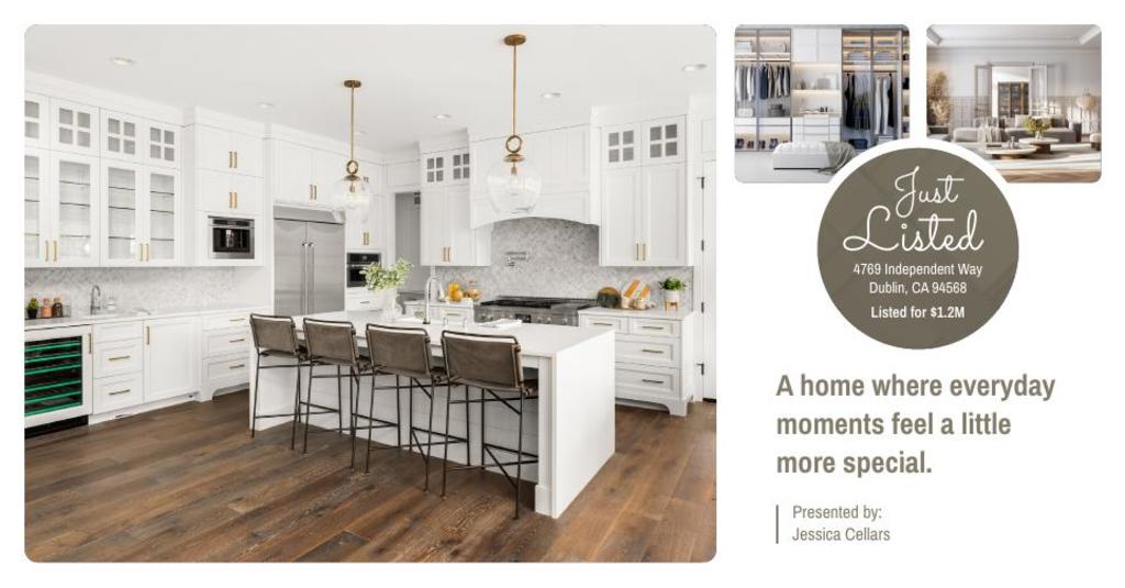 Just Listed Postcard - Inspired Living - Three Photo  01