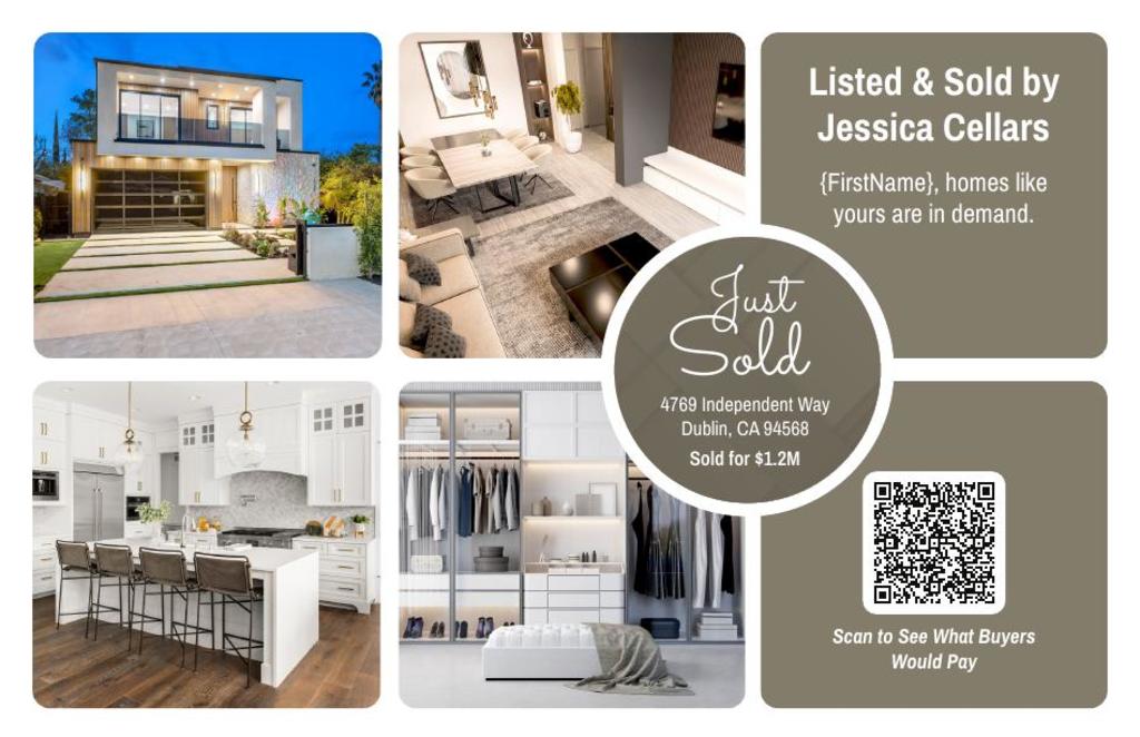 Just Sold Postcard - Inspired Living - Four Photo