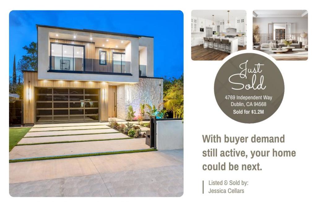 Just Sold Postcard - Inspired Living - Three Photo