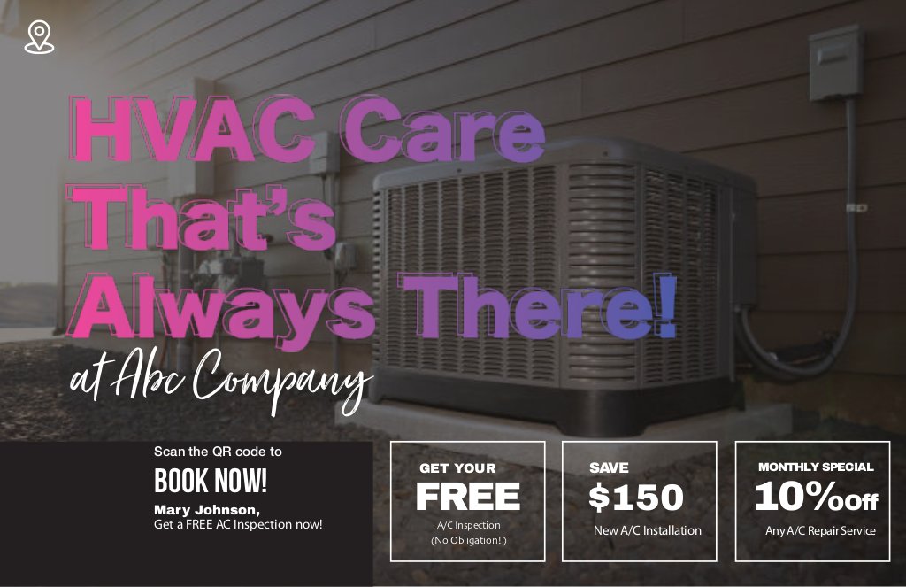 HVAC Postcard - HVAC Care That's Always There
