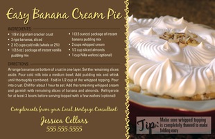 Corefact Recipe - Easy Banana Creme Pie Corefact Recipe - Easy Banana Creme Pie