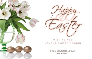 Corefact Easter Card - Flowers in glass